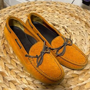 Bottega Veneta Suede Moccasins orange IT 37